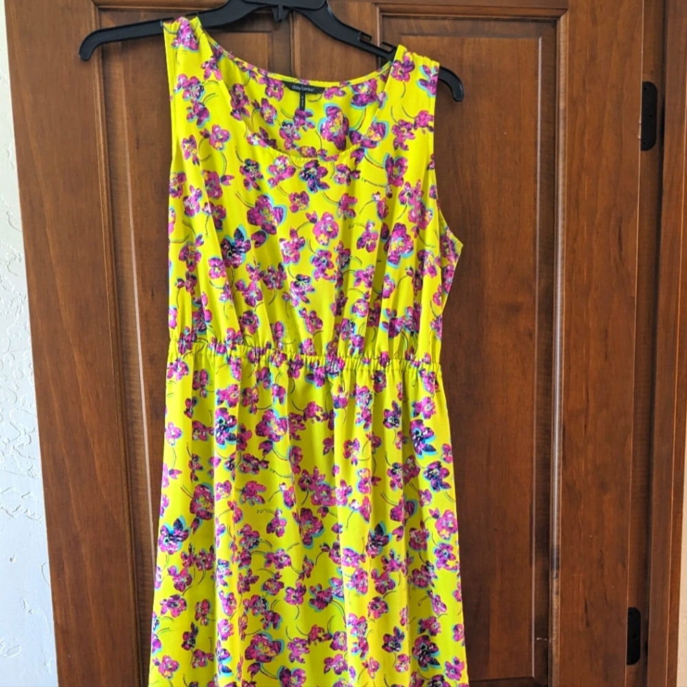 High Low Flower Tank Dress